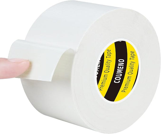 Duct Tape White, 2in x 66FT, Heavy Duty Industrial Grade Gaffer Tape 280μm, Waterproof Hand Tearable Repair Tape for Sealing, Bundling, Patching, Indoor & Outdoor Use