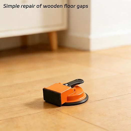 Heavy Duty Floor Gap Fixer Tool, Enhanced Vacuum Suction Cup Flooring Gap Repair Tool Laminate Vinyl Wood Tile Flooring Industrial Iron Plank Grabber Home Renovation DIY Installation (Yellow)