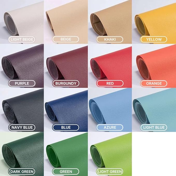 Cremsy Leather Repair Patch, Self Adhesive Leather Repair, Waterproof Vinyl Repair Patch, Cuttable Furniture Repair Tape for Couches, Sofa, Furniture, Car Seats, Bags, Jackets (Dark Green)