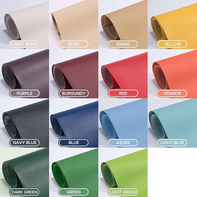 Cremsy Leather Repair Patch, Self Adhesive Leather Repair, Waterproof Vinyl Repair Patch, Cuttable Furniture Repair Tape for Couches, Sofa, Furniture, Car Seats, Bags, Jackets (Dark Purple)