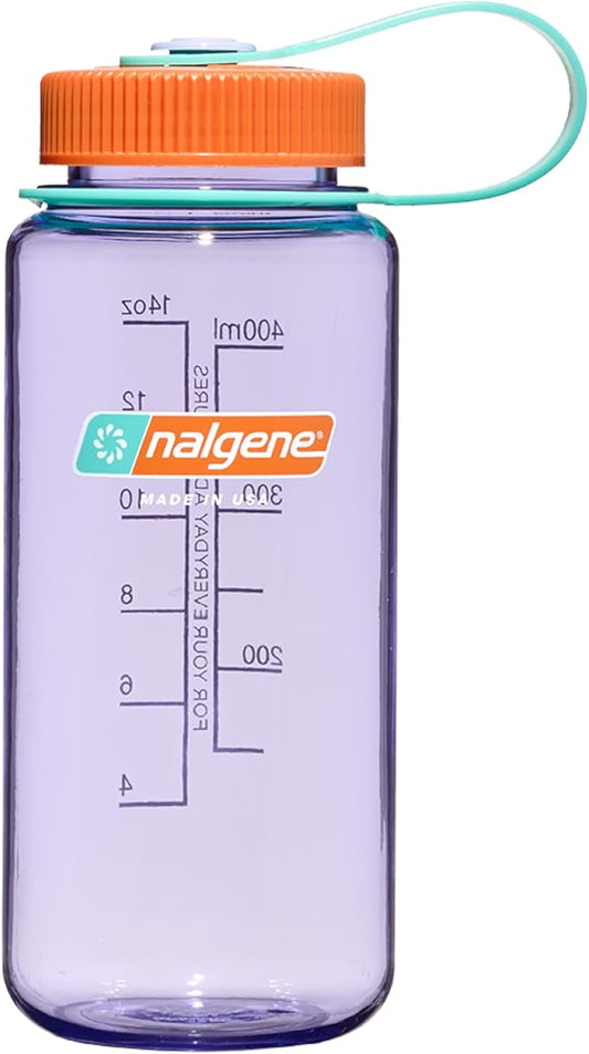 Nalgene 16 oz Wide Mouth Water Bottle | Slim Cup Holder Size, BPA-Free, Durable & Leak Proof, Lightweight Travel Bottle, Amethyst