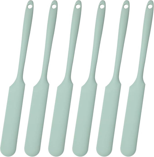Gartful 6PCS Silicone Spatula Sticks, Non-Stick Epoxy Resin Mixing Sticks Scraper Tools, Reusable Stirring Rods for Resin, Paint, Waxing, Liquid, Arts Crafts Supplies, Facial Mask, Light Green