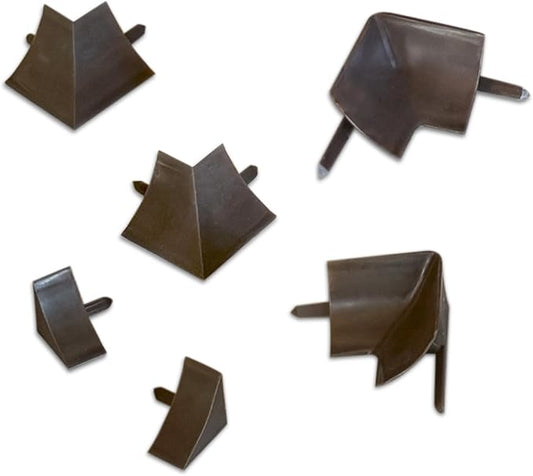 InstaTrim Corner & End Caps - Six Bronze 1/2" Wide Trim Corner and End Pieces - Finishing Caps for Corners & Exposed Ends, House Renovation Corners