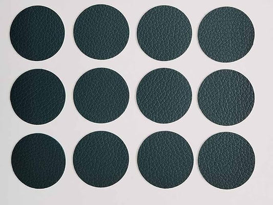 Round Leather Repair Patch for Furniture, Tape Self Adhesive for Couches Car Seat Sofa Jackets Handbags (OneSize,Dark Green)