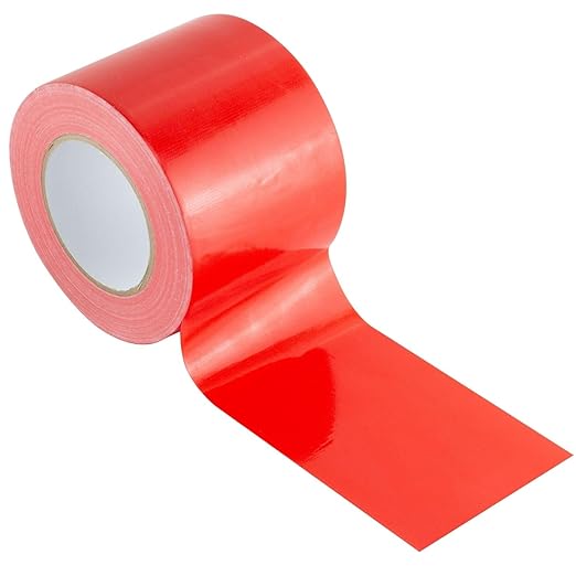 GTSE Wide Duct Tape, Red, 4 Inches x 55 Yards (164 ft), Heavy Duty, Waterproof Repair Tape for Indoor or Outdoor Use, 48 Rolls