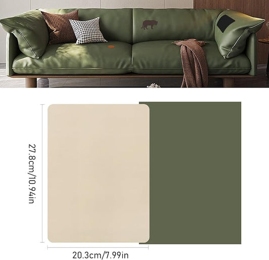 SYLVASS Self Adhesive Leather Repair Patches for Couch, Sofas, Furniture, Car Seats, Office Chairs, Pack of 2 Light Beige