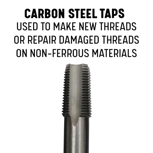 Drill America 1/4" NPT Pipe Tap and Die Kit, Carbon Steel Pipe Tap and Pipe Die - Hex Shape, POUT Series