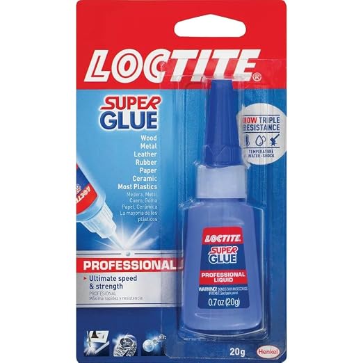 Loctite Super Glue Professional Liquid, 20 Gram Bottle, 1 Pack - Clear Superglue for Plastic, Wood, Metal, Crafts, & Repair, Instant Glue Adhesive, Quick Dry