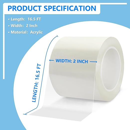 YINTTIAN Archival Safe Acid-Free Book Repair Tape,Clear Strong Waterproof Adhesive,No Residue for Libraries,Old Books,Broken Pages,(2 Inch x 16.5 Feet)