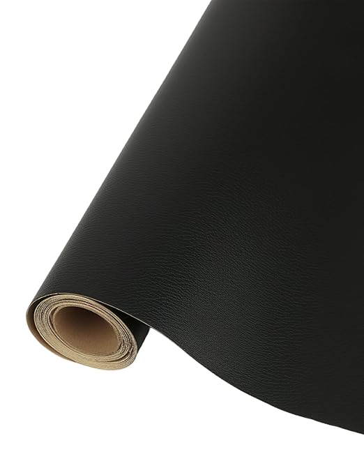 Leather Repair Patch,17x54 Inch Self-Adhesive Vinyl Repair Tape,Large Black PU Patch for Couch,Sofa, Furniture,Car Seat,Office Chair,Handbag (Black)