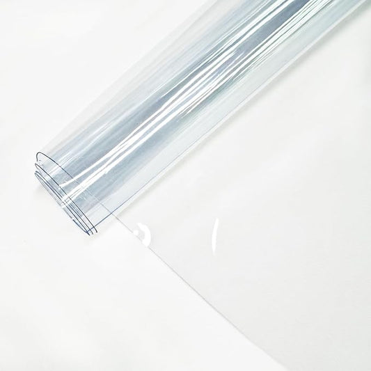 Clear Vinyl for Sewing, Clear PVC Vinyl Roll 11.8" x 48", 0.3mm Waterproof Transparent Fabric for Bags, Hair Bows, Cosmetic Pouches, DIY Crafts