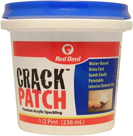 Red Devil 0802 Crack Patch Premium Acrylic Spackling, 1/2 Pint