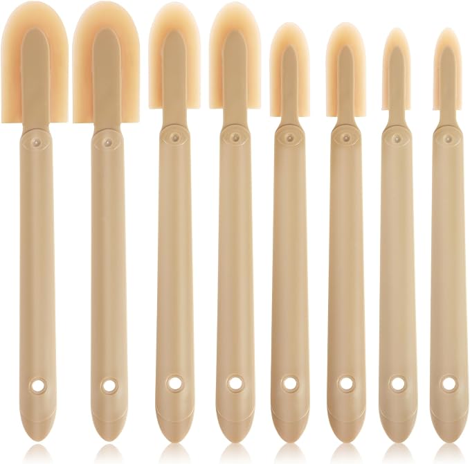 8Pcs Rubber Caulking Tool Kit, Reusable Caulk Finishing Tool, Grout Sealant Spatula Spreader Smoothing Tool, 4 Size Sealant Applicator Tool for Brick Skirting Kitchen, Bathroom, Window