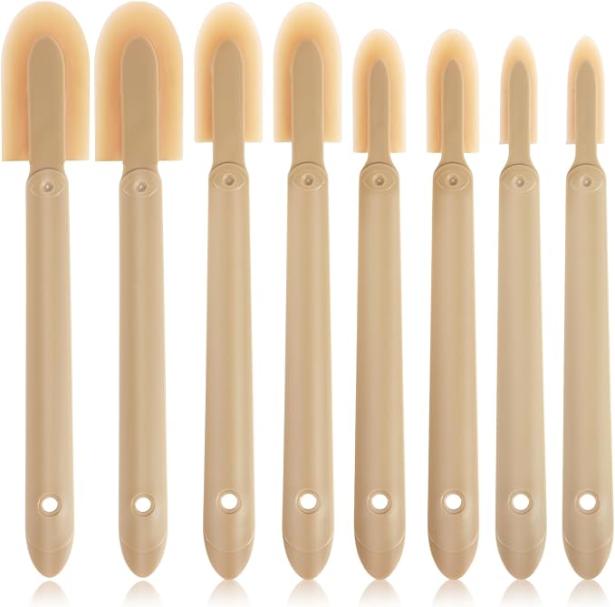 ABS Handle Silicone Caulking Kit, Rubber Caulk Finishing Tool Set with 4 Interchangeable Tips, Smoothing Finger Finisher for Grout, Sealant, Kitchen Bathroom DIY Projects