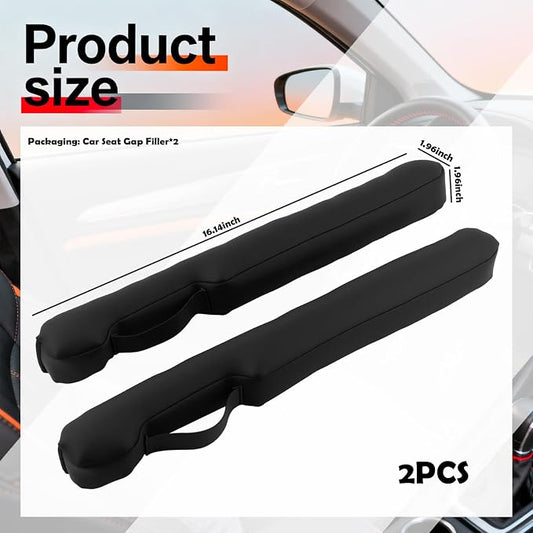 Aokdom 2026 Latest 2PCS Upgraded Car Seat Gap Filler with Fixing Ring,Elastic Car Gap Filler to Avoid Dropping Cell Phones/Keys,Essential Cars Gaps Seat Fillers Cars Accessories