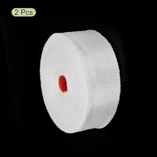 MECCANIXITY Fiberglass Cloth Tape Fiberglass Mesh Glass Fiber Mesh Woven Fiberglass Fabrics Insulation Tape 30m(33 Yard) x25mmx0.17mm for Reinforcement Repair 2pcs