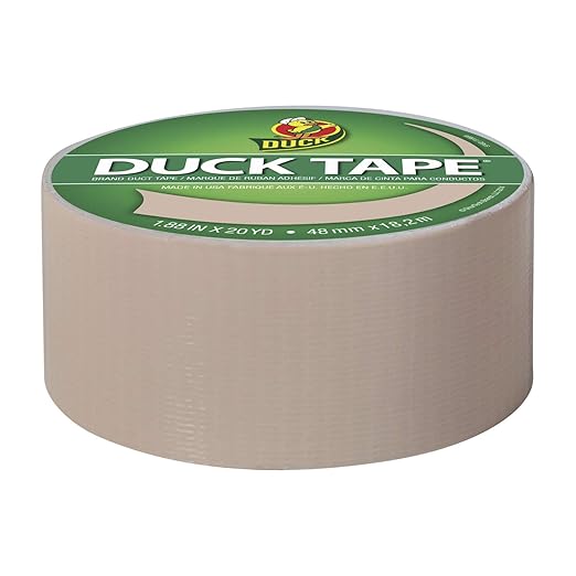 Duck Brand 283264 Color Duct Tape, Single Roll, Beige, 60 Foot