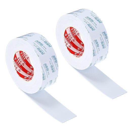 PATIKIL 2" W x 5/64" T x 16.4Ft EVA Single Sided Foam Tape, 2Pcs Multipurpose Sealing Strip Foam Waterproof Weather Stripping Foam Sealing Foam Strips with Adhesive for Door, White