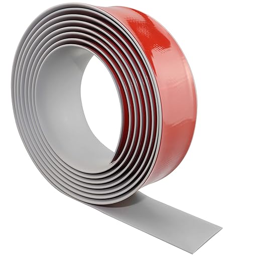 Floor Transition Strip 2" Self Adhesive Flat Vinyl Flooring Transitions Strip with Strong Backing (5cm, 20FT, Grey)