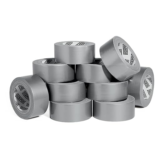 Lockport Duct Tape Heavy Duty Waterproof - 10 Roll Pack Silver Duct Tape Bulk - 30 Yards x 2 Inch - No Residue, Flexible, Strong, All- Weather Resistant and Easy Tear - Grey Heavy Duty