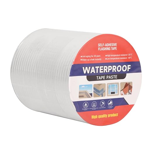 Butyl Waterproof Tape 6" x 32.8',Outdoor Leakproof Tape for Plastic and Metal Repair,RV Repair,Window and Boat Sealing,Silicone,Glass and EDPM Roof Leak Repair