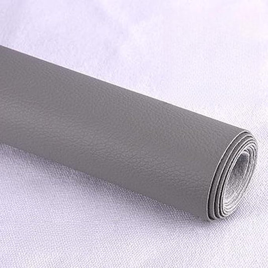 Leather Repair Patch Tape Kit,Self Adhesive Leather Repair Kit for Furniture,Vinyl Repair Kit for Couch,Sofa,Car Seats,Office Chair Luggage (Grey,16.93"×55.12")