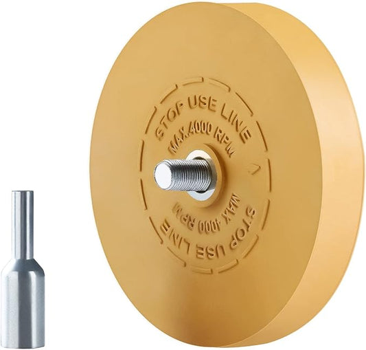 Decal Remover Eraser Wheel Adhesive Remover for Pinstripes Vinyl Tapes and Sticker Rubber Wheel for Drill 1 Pack
