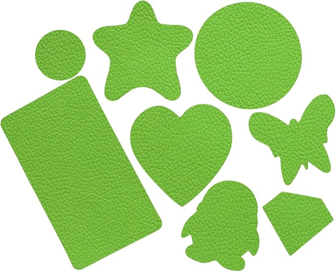 8 Pieces of Self-Adhesive Leather Repair Patches Tape Stickers for Sofas, Furniture,Car Seats,Waterproof and wear-Resistant (Green)