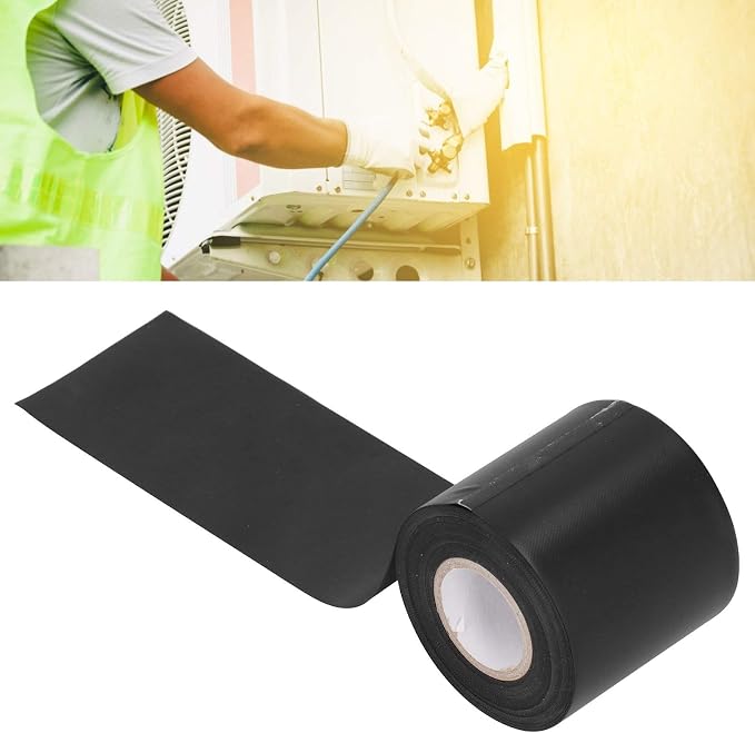 5pcs Air-Conditioner Pipe Tapes Oil- Tube Pipe Wrapping Tape Protective Tape Leakage Repair 6cm Width (Black)