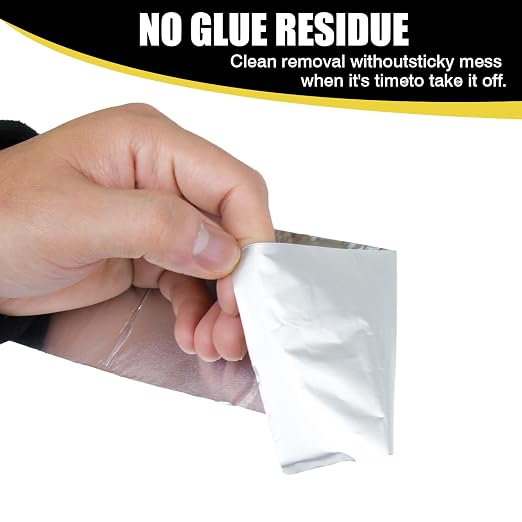 Aluminum Foil Tape 4 inch x 60ft (20 Yards) Heavy Duty HVAC Duct Tape for Ductwork – High Temperature Silver Foil Tape for Insulation, Metal Repair, Exhaust Sealing & Patching