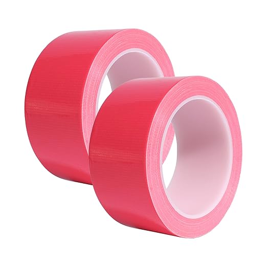 Pink Duct Tape Heavy Duty 2 Pack, 2 Inch x 20 Yards Waterproof Cloth Tape, Hand Tearable No Residue Multi-Purpose Strong Adhesive for Home Repair, DIY Crafts, Moving & Outdoor Projects
