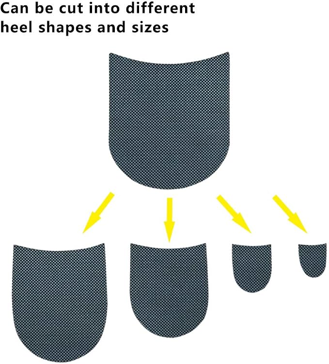 Unikstep 2 Pairs Shoe Heel Pads, Shoe Repair Rubber Heels, 3.5mm Thickness Anti Slip Cushion and Protector, Replacement Kit with Nails Sandpapers Self Adhesive Stickers