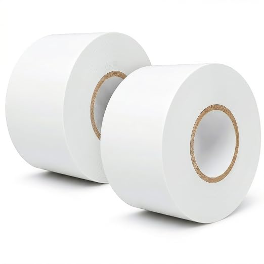 Pipe Wrap Tape 100' Length x 2" Width -10 Mil Thick,PVC Corrosion Protection,Width White Insulation Tape for Drain Pipe, Metal & Electrical Piping, Underground Pipe (2 Pack)