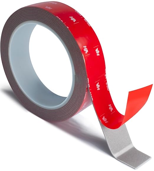Thick Double Sided Foam Tape - Heat Resistant,Waterproof Adhesive Tape, Weatherproof Mounting Tape, 1in x 10ft - Wall Tape for Metal, Glass, Plastic -Automotive, DIY, Home & Industrial Use