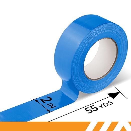 GTSE Blue Duct Tape, 2 Inches x 55 Yards (164 ft), Heavy Duty, Waterproof Repair Tape for Indoor or Outdoor Use, 24 Rolls
