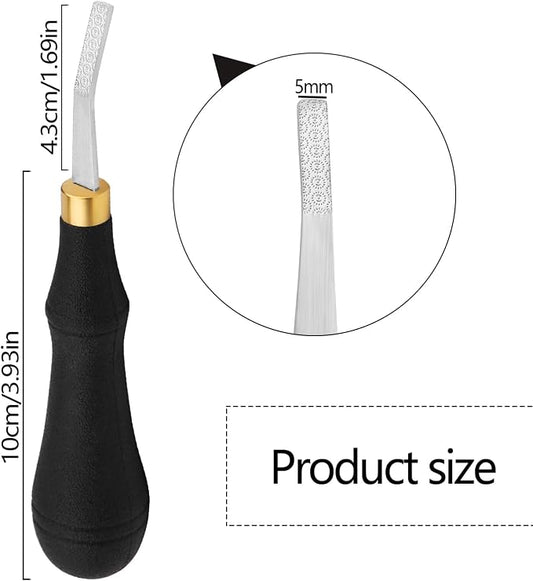 DIUDUS Pro Detail Rougher, Leather Roughing Tool Roughing Leather Craft Surface Tool, Leather Polish File Tool with Ergonomic Handle Leather Working Leathercraft Tools for Edge Polishing(5mm)