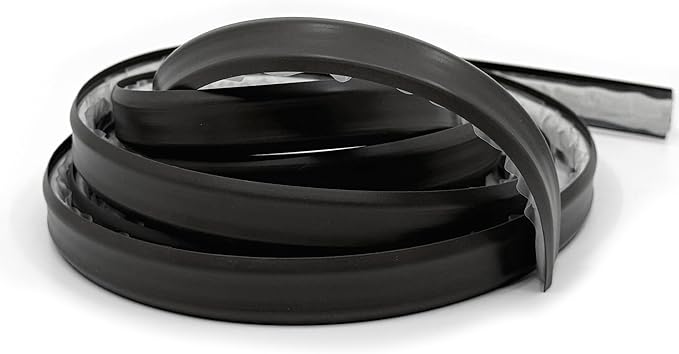 InstaTrim The Original Flexible Trim - 10ft Black 1/2" Wide Caulk Tape - Adhesive Trim with Many Uses Including Windows, Doors, Bathtubs, Sinks, Counters, Tile, Floors - Made in USA