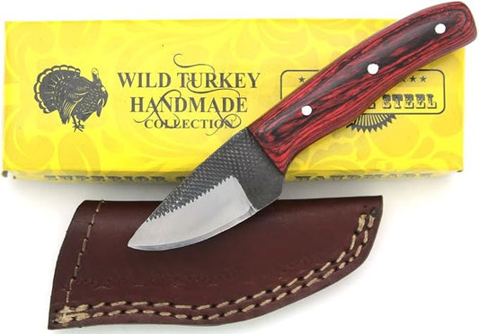 Full Tang Real File Hunting Knife w/Leather Sheath Outdoors Hunting Camping Fishing Outdoors (SM-2)