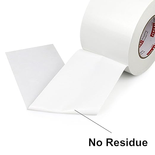 JIALAI HOME White Duct Tape 4 Inch, Industrial Grade 4 inches x 55 Yards (164 ft), 9 Mil Heavy-Duty, Waterproof, Strong, Flexible, No Residue, for Crafts & Home Improvement