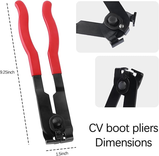 CV Boot Clamp Pliers Kit,10PCS CV Boot Clamp + 1PCS Ear Clamp Pliers,Universal Car Accessorie(Clamp Pliers/1PCS)