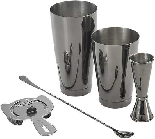 Barfly M37101BK Basics Cocktail Set, 5-Piece, Gun Metal Black