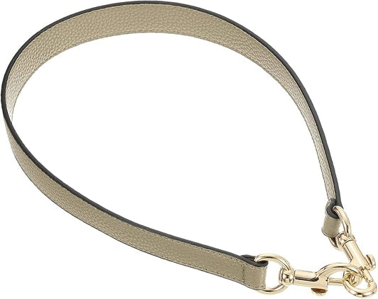 uxcell 25.59 Inch PU Leather Short Bag Strap with Clasp, Purse Handles Handbags Replacement Straps for Clutch Bag Underarm Bags, Khaki, Gold Buckle