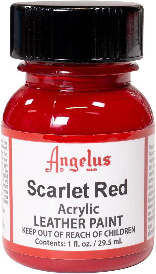 Angelus Acrylic Leather Paint Scarlet Red 1oz