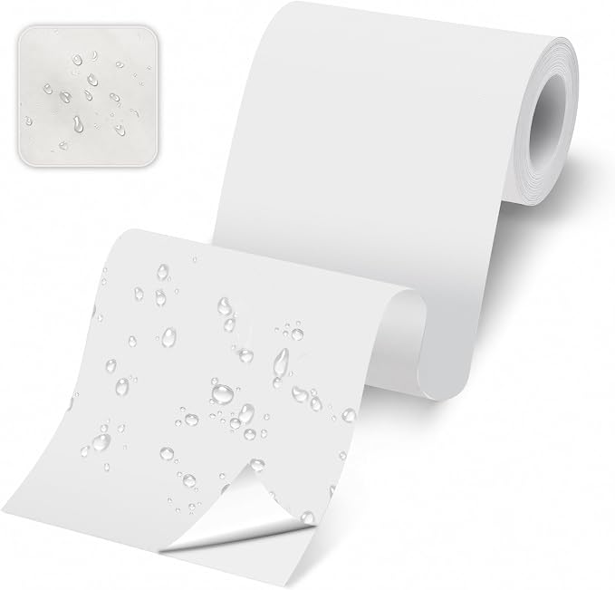 Self-Adhesive Fabric Repair Tape & Tent Repair Kit, Waterproof Patches for Clothes, Down Jacket, Camping Gear, Sleeping Bag, Heavy Duty White Nylon Tape for Instant Fix, 3.9"x79"