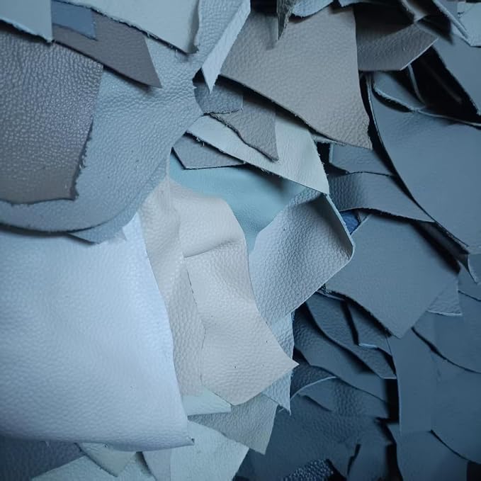 Leather Scraps, 0.8-1.4mm (2-3.5oz) Thick Genuine Cowhide Scraps, Leather Scrap for Tools/Crafts/DIY, Mixed Colors,Leather for Crafting (Thin,1000 Grams)