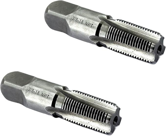 2 Pcs 3/8 NPT Pipe Taps,Carbon Steel Hand Threading Tap for Plumbing Projects,Auto Repairs and Other Various DIY Thread Cutting Tools Small Poject