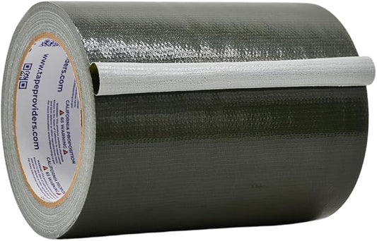 WOD DTC10 Advanced Strength Industrial Grade Olive Drab Duct Tape, 6 inch x 60 ft. Waterproof, UV Resistant For Crafts & Home Improvement