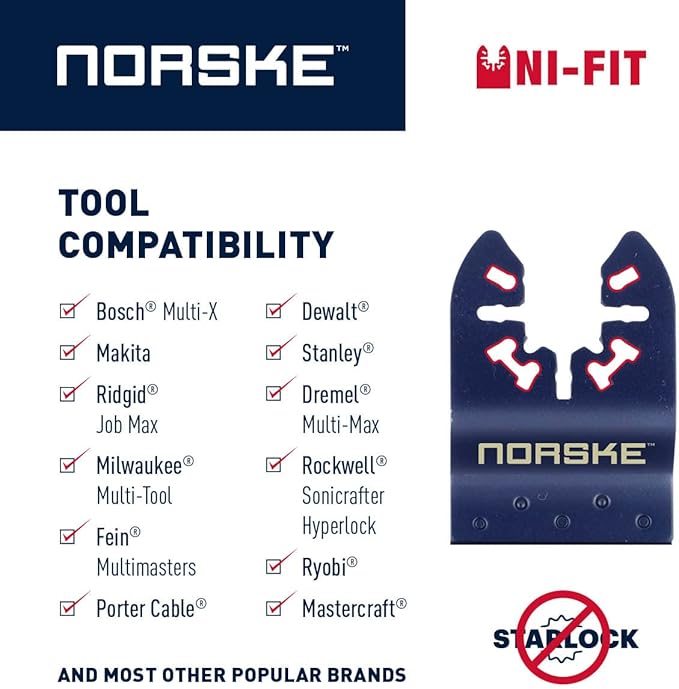 Norske Tools NOTP235 Teardrop 3 in 1 Grout and Mortal Removal Oscillating Multi Tool Accessory Blade