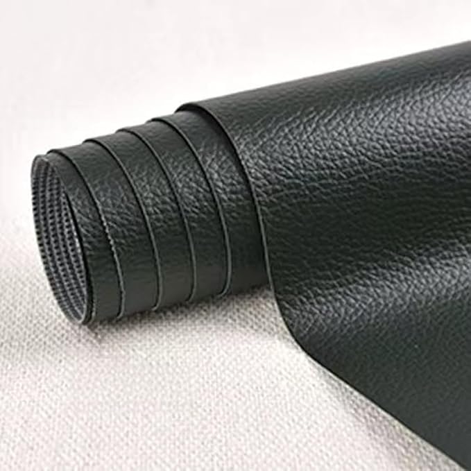 Self Adhesive Leather Repair Patch,Leather Repair Patch Tape Kit,Vinyl Repair Patches Waterproof for Couches,Furniture,Kitchen Cabinets,Car Seats (Dark Green,19.69"×53.94")