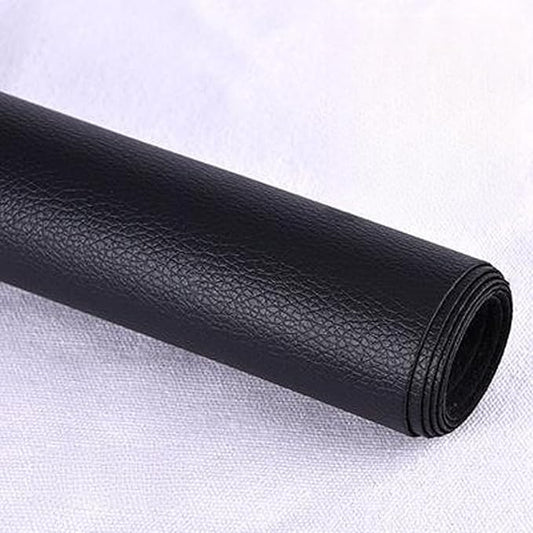 Leather Repair Patch Tape Kit,Self Adhesive Leather Repair Kit for Furniture,Vinyl Repair Kit for Couch,Sofa,Car Seats,Office Chair Luggage (Black,19.69"×53.94")